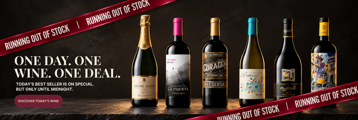 Running Out of Stock at Garrafeira da Ilha: one best-selling wine on special each day, only until midnight.